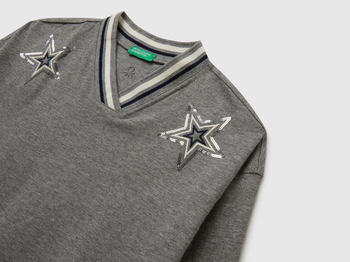 T-shirt com bordado lantejoulas - ucb_image_DS1