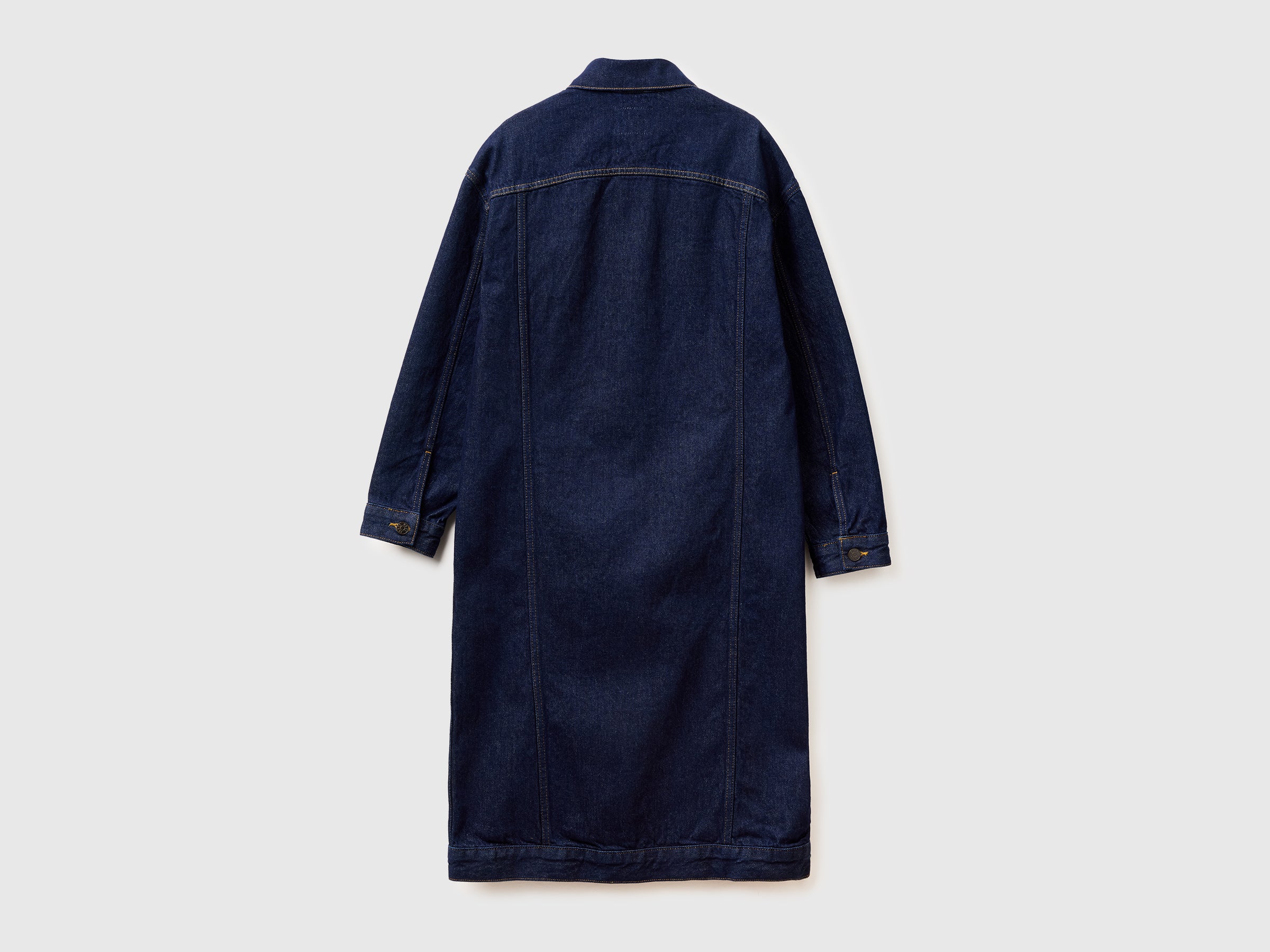Trench comprido em denim rinse - ucb_image_BS