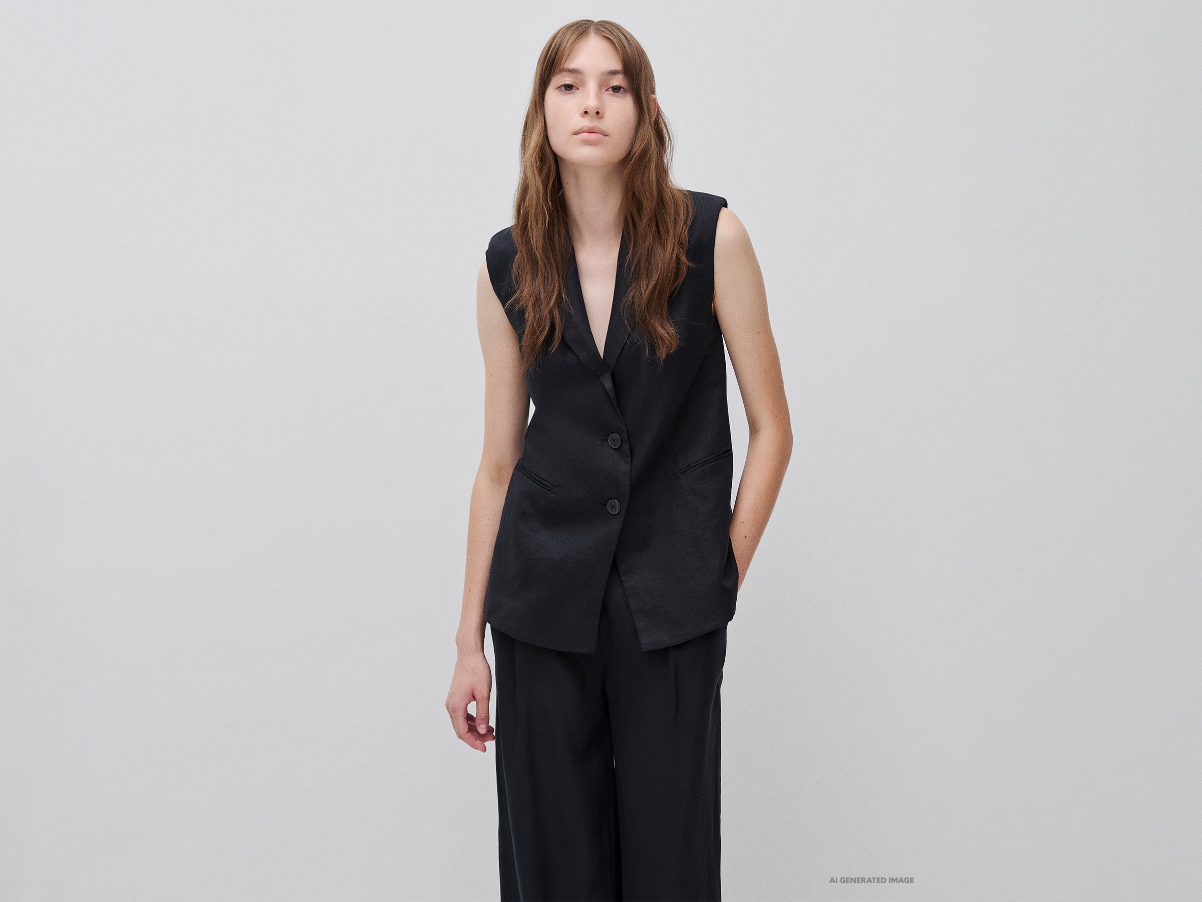 Colete comprido em linho puro - ucb_image_F