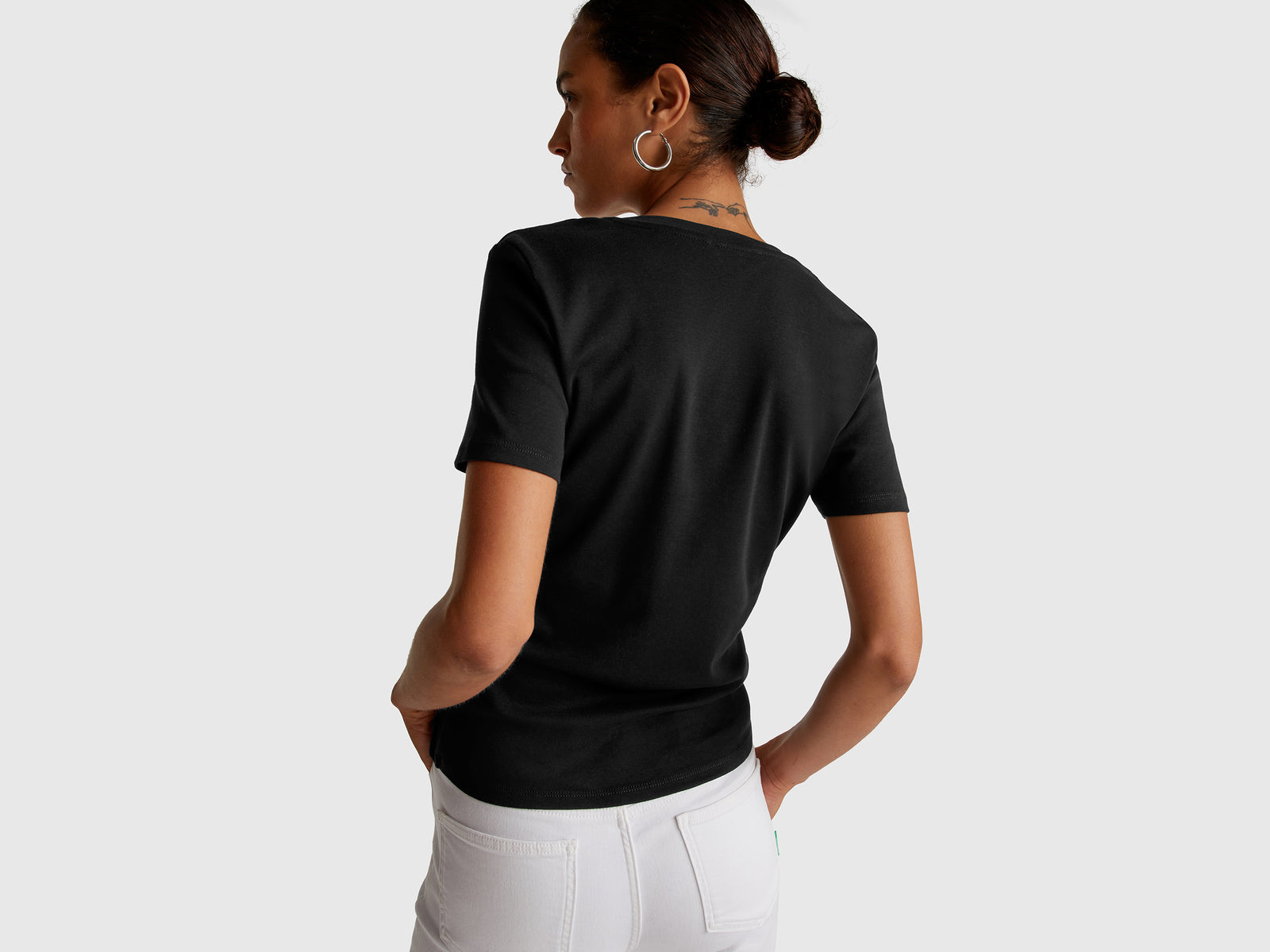 T-shirt de manga curta em algodão de fibra longa - ucb_image_B