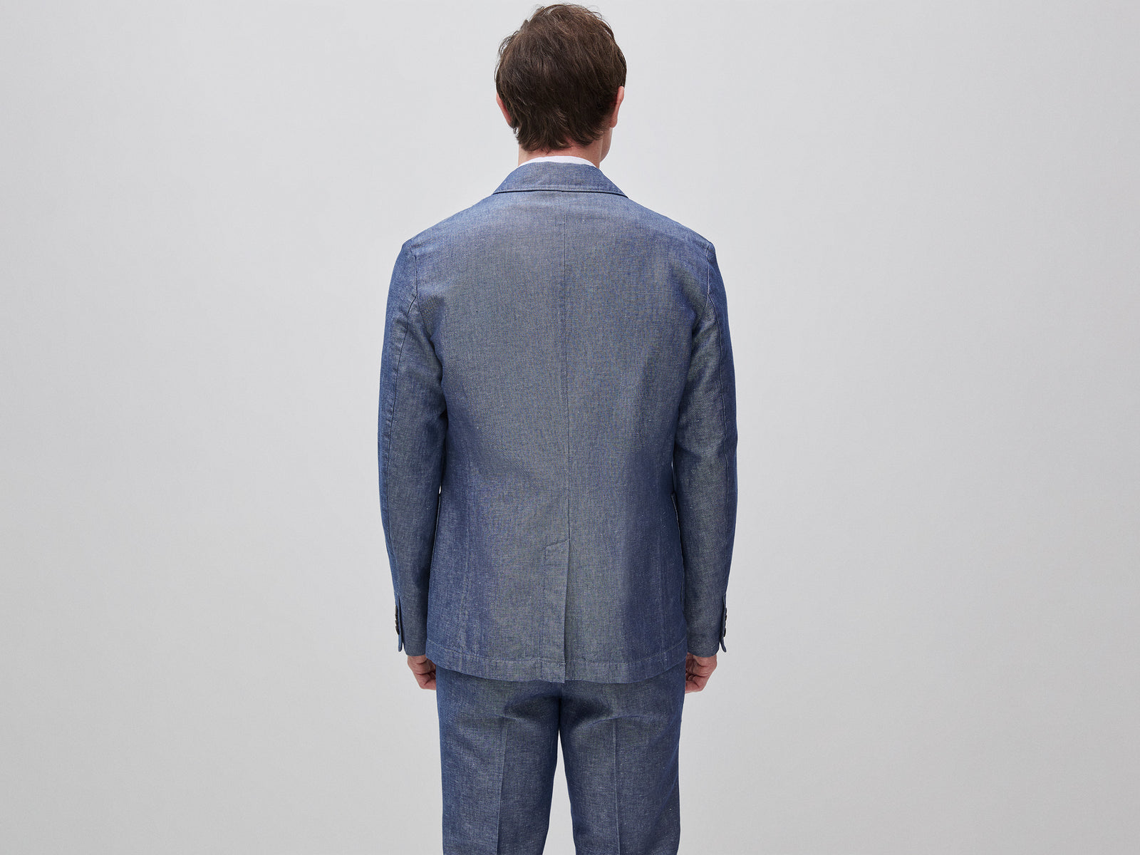 Blazer de abotoadura simples em mistura de linho - ucb_image_B