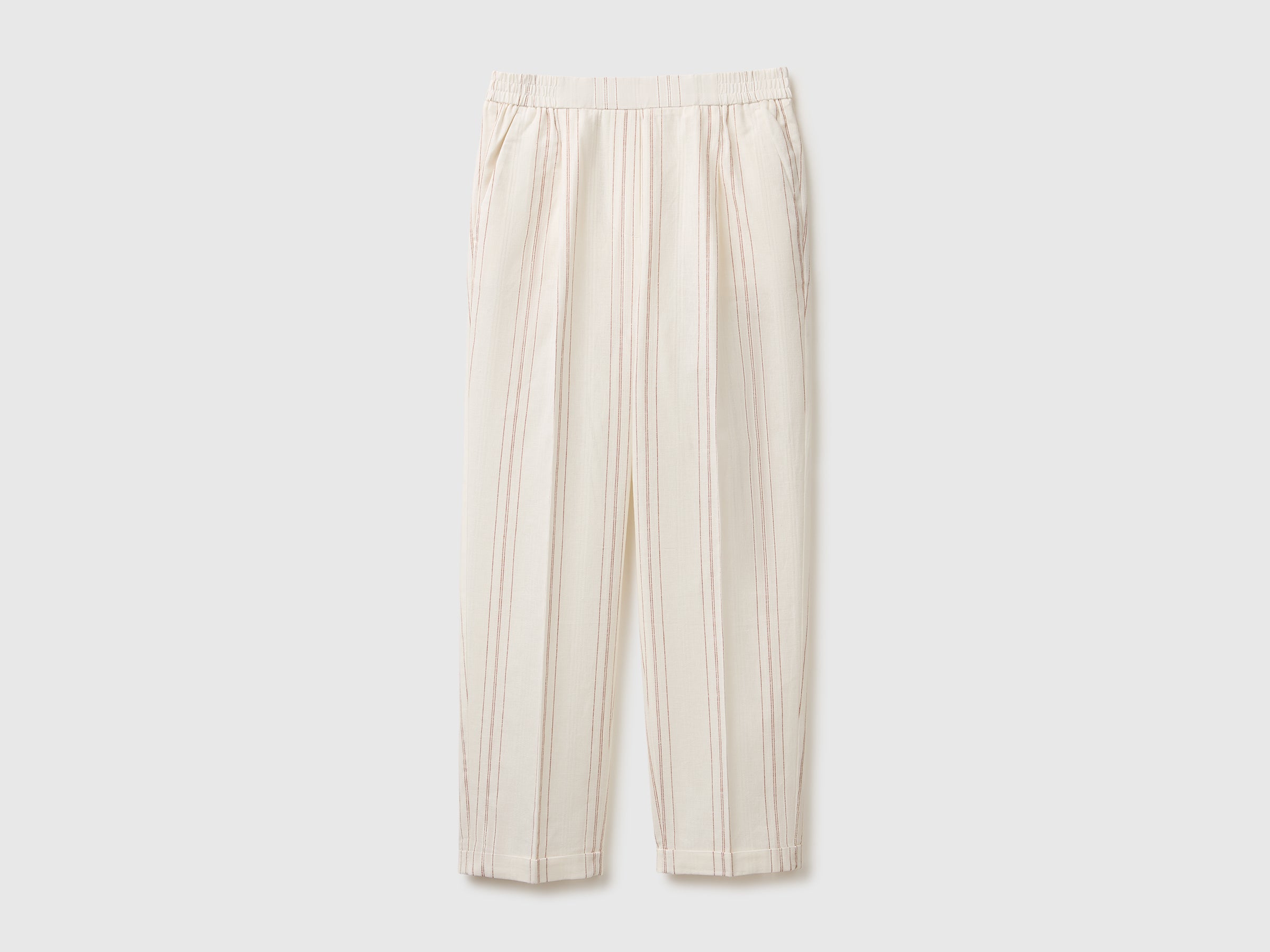 Striped linen blend trousers - ucb_image_FS