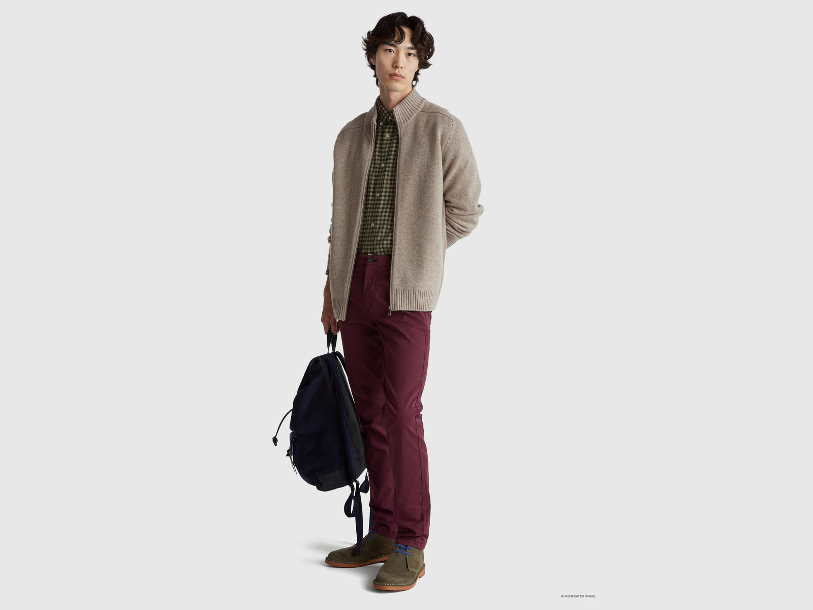 Plum slim fit chinos