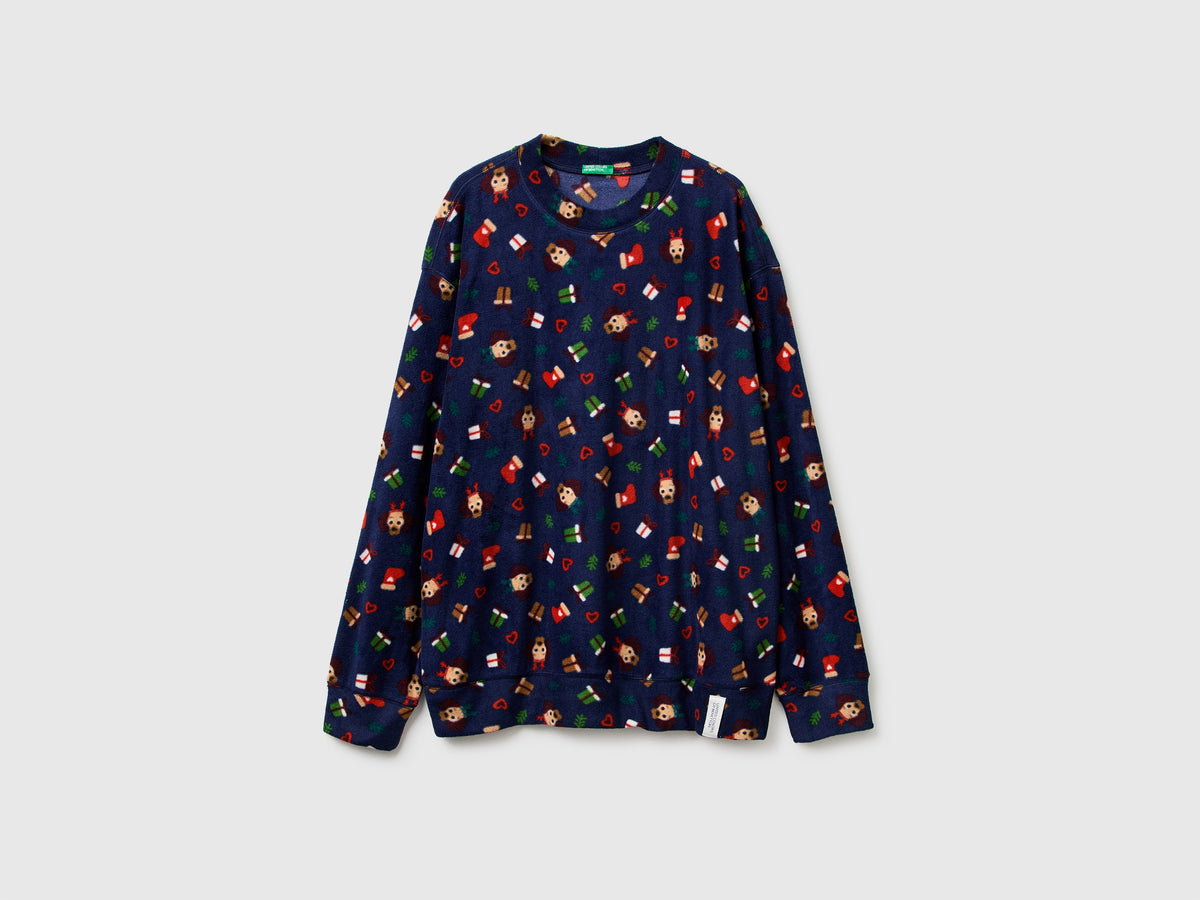 T-shirt em tecido polar com estampa natalina - ucb_image_FS