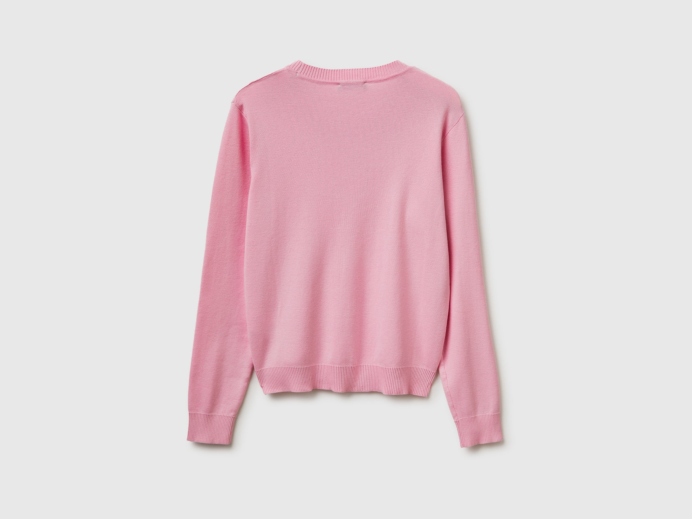 Pink sweater in tricot cotton - ucb_image_BS