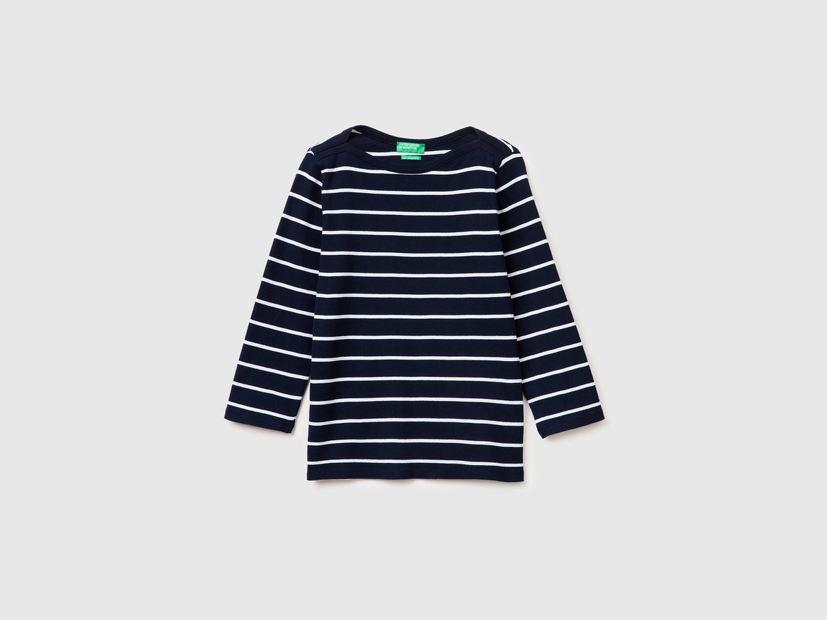 Striped t-shirt with boat neck - ucb_image_FS