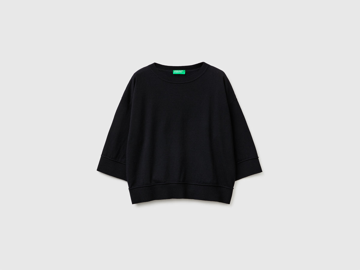 Crew neck sweater in cotton and wool - ucb_image_FS