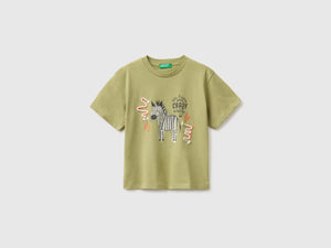 T-shirt à imprimé zèbre