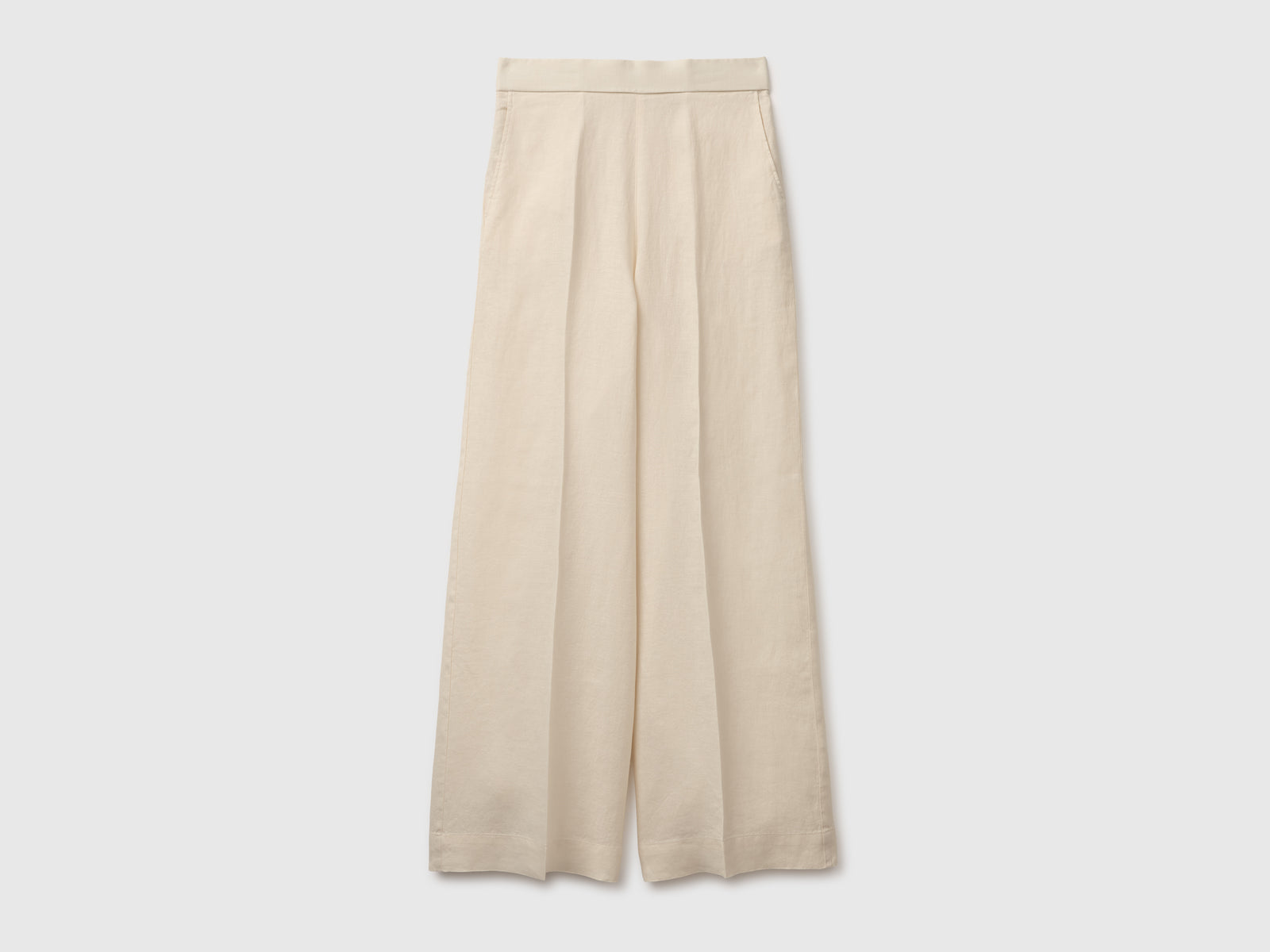 Palazzo trousers in 100% linen - ucb_image_FS