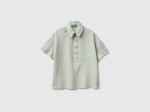 100% linen short-sleeved blouse - ucb_image_FS