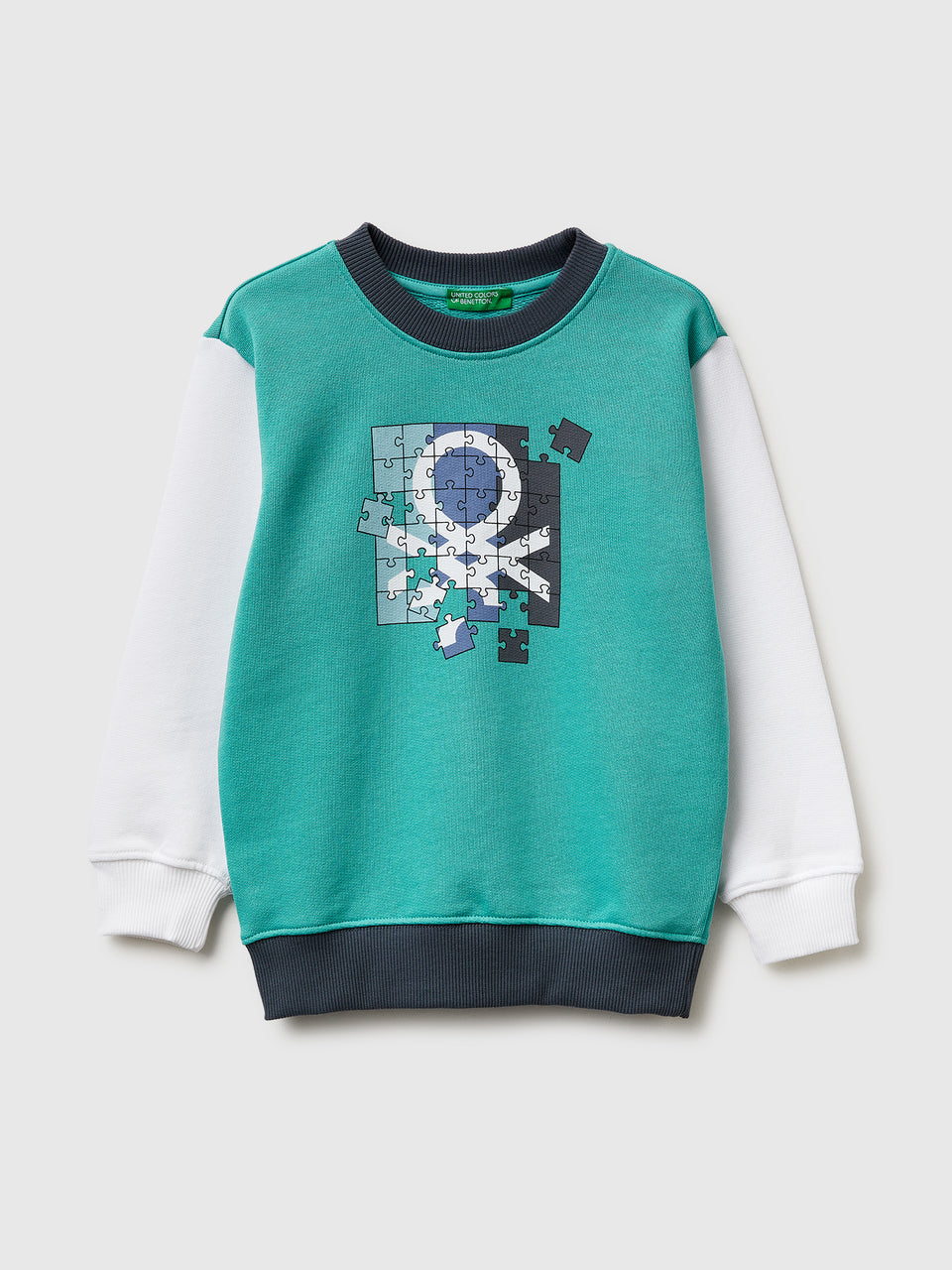 Organic cotton sweatshirt with logo print - ucb_image_FS