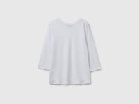 Boat-neck T-shirt in pure linen - ucb_image_BS