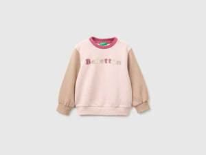 Sweat-shirt à col rond brodé