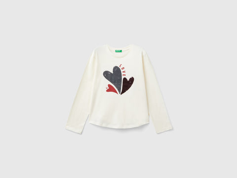 T-shirt com lantejoulas em algodão orgânico - ucb_image_FS