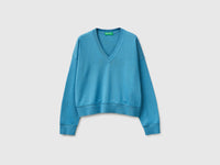 V-neck sweater in cotton and wool - ucb_image_FS