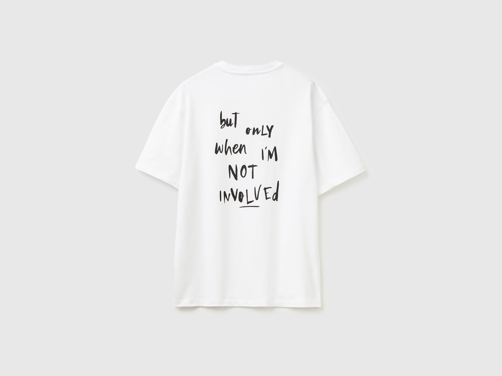 T-shirt with slogan print in organic cotton - ucb_image_BS