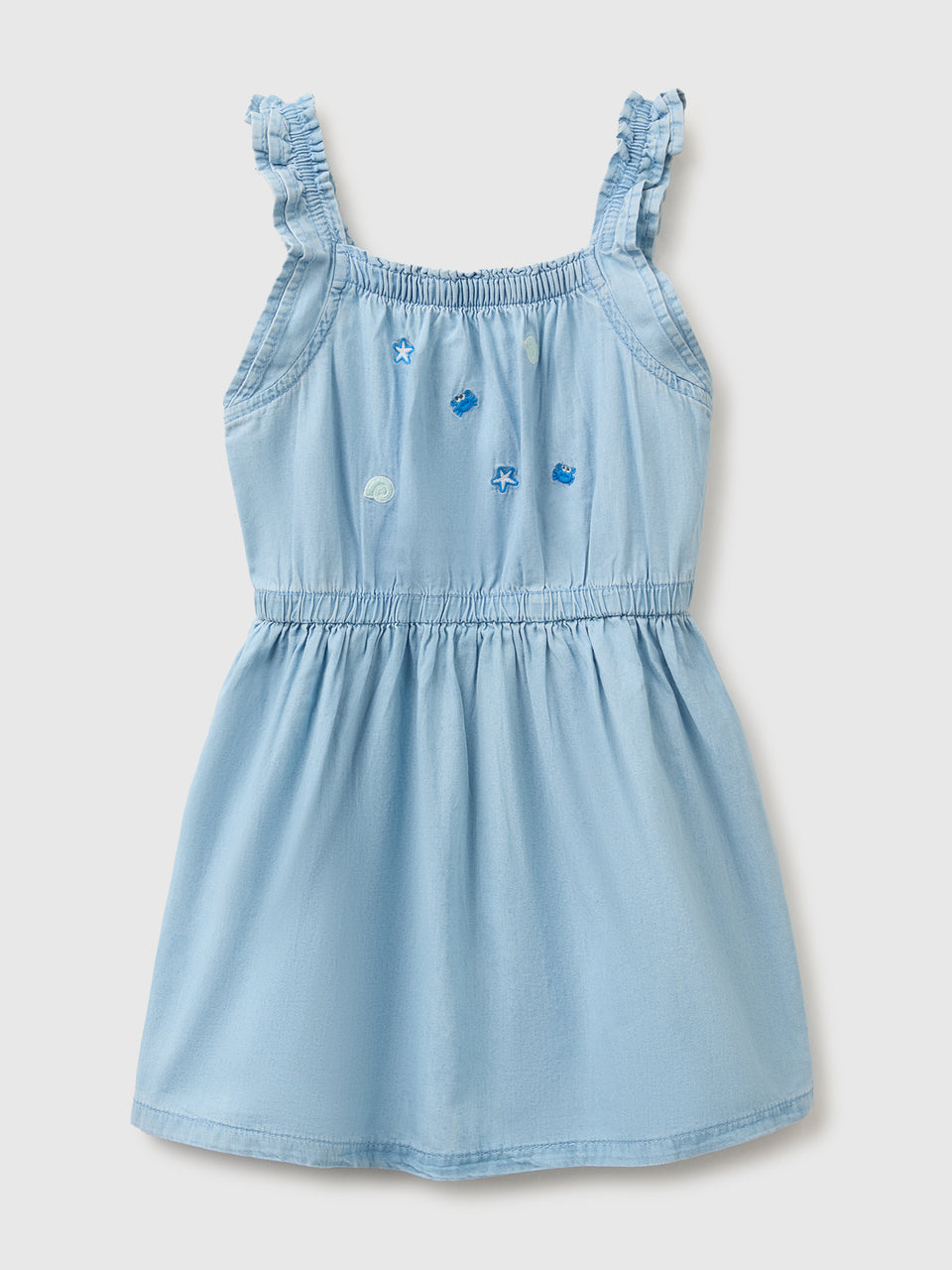Chambray dress with embroidery - ucb_image_FS