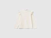 T-shirt de gola alta com folhos - ucb_image_BS