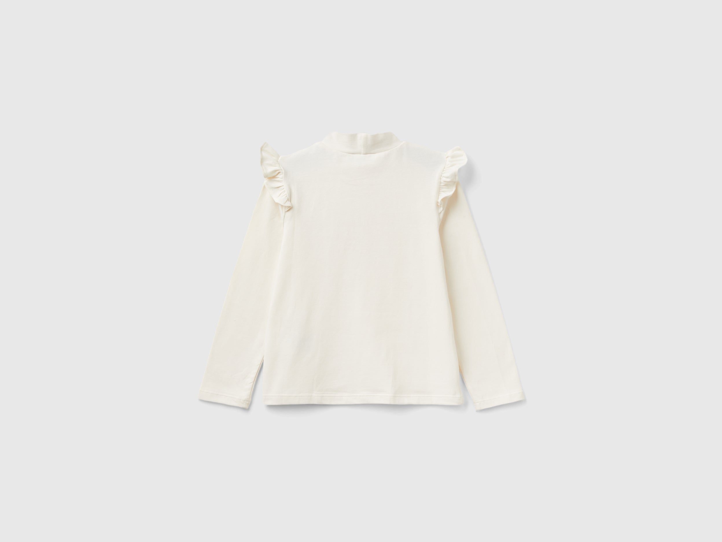 T-shirt de gola alta com folhos - ucb_image_BS