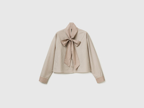 Striped crop shirt with bow - ucb_image_FS