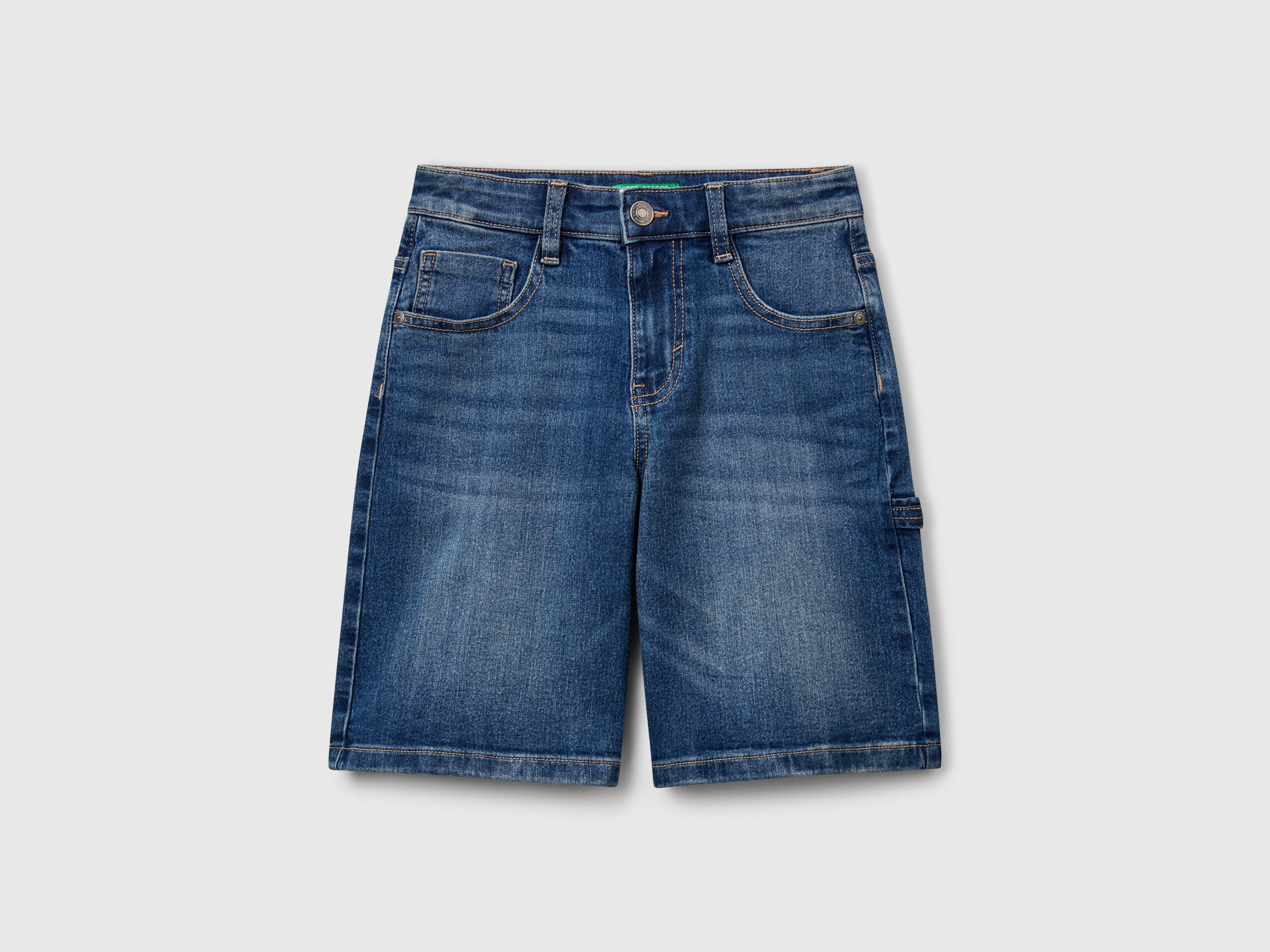 Straight fit denim bermudas - ucb_image_FS