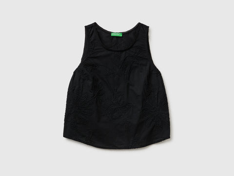 Tank top with floral embroidery - ucb_image_FS