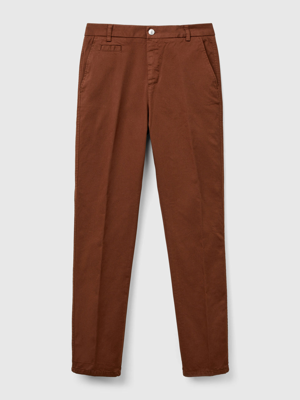 Chinos slim fit em algodão marrom escuro - ucb_image_FS