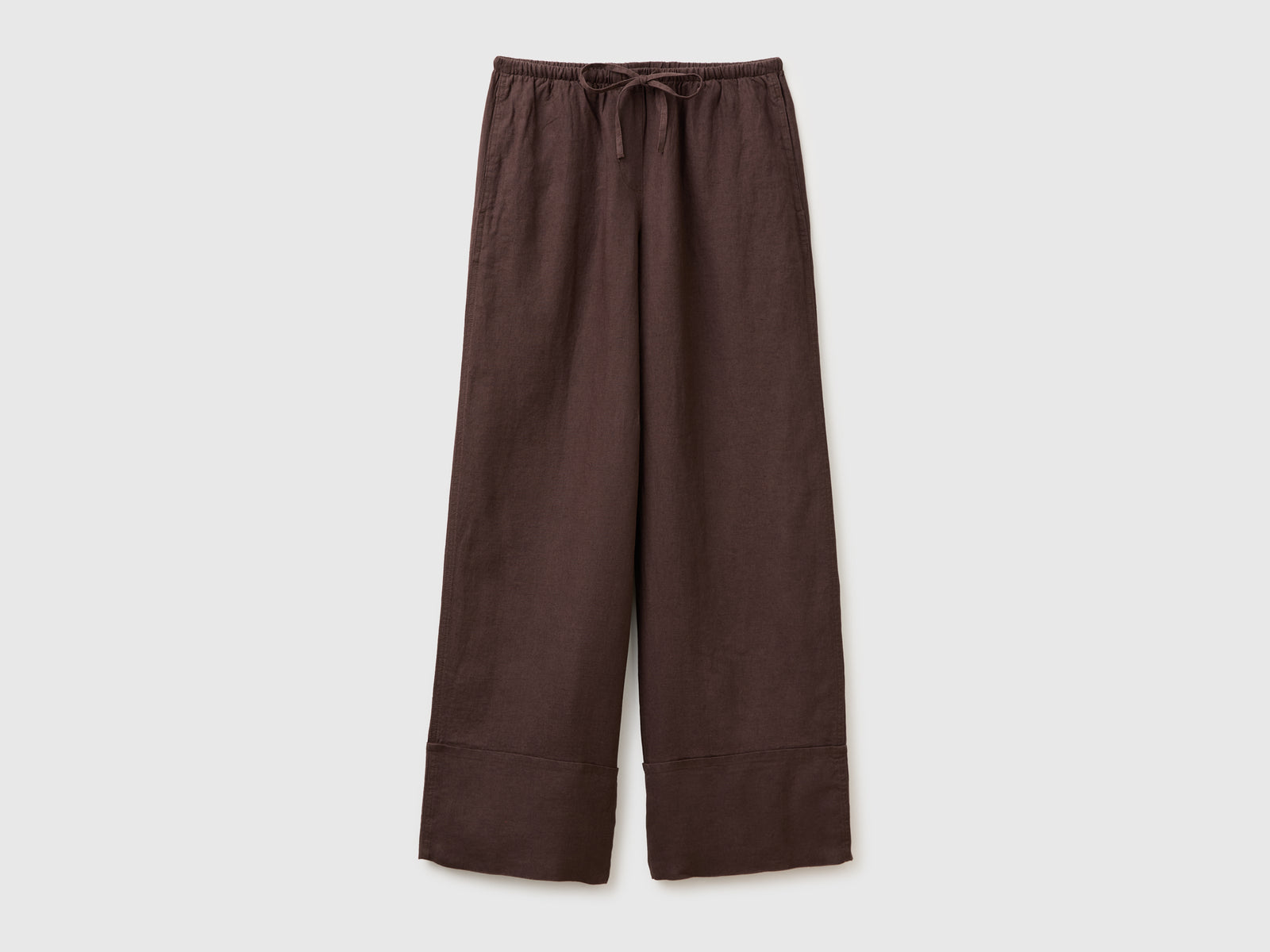 100% linen cuffed trousers - ucb_image_FS