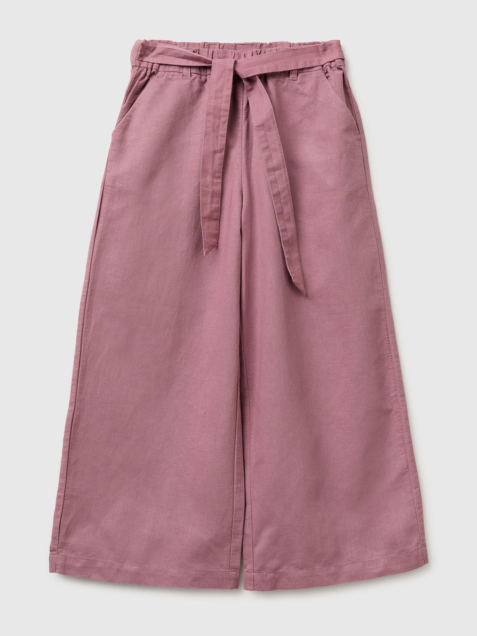 Linen blend trousers with sash - ucb_image_FS