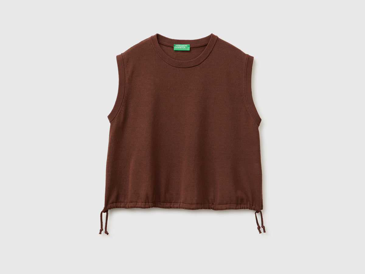 Sleeveless linen blend sweater - ucb_image_FS