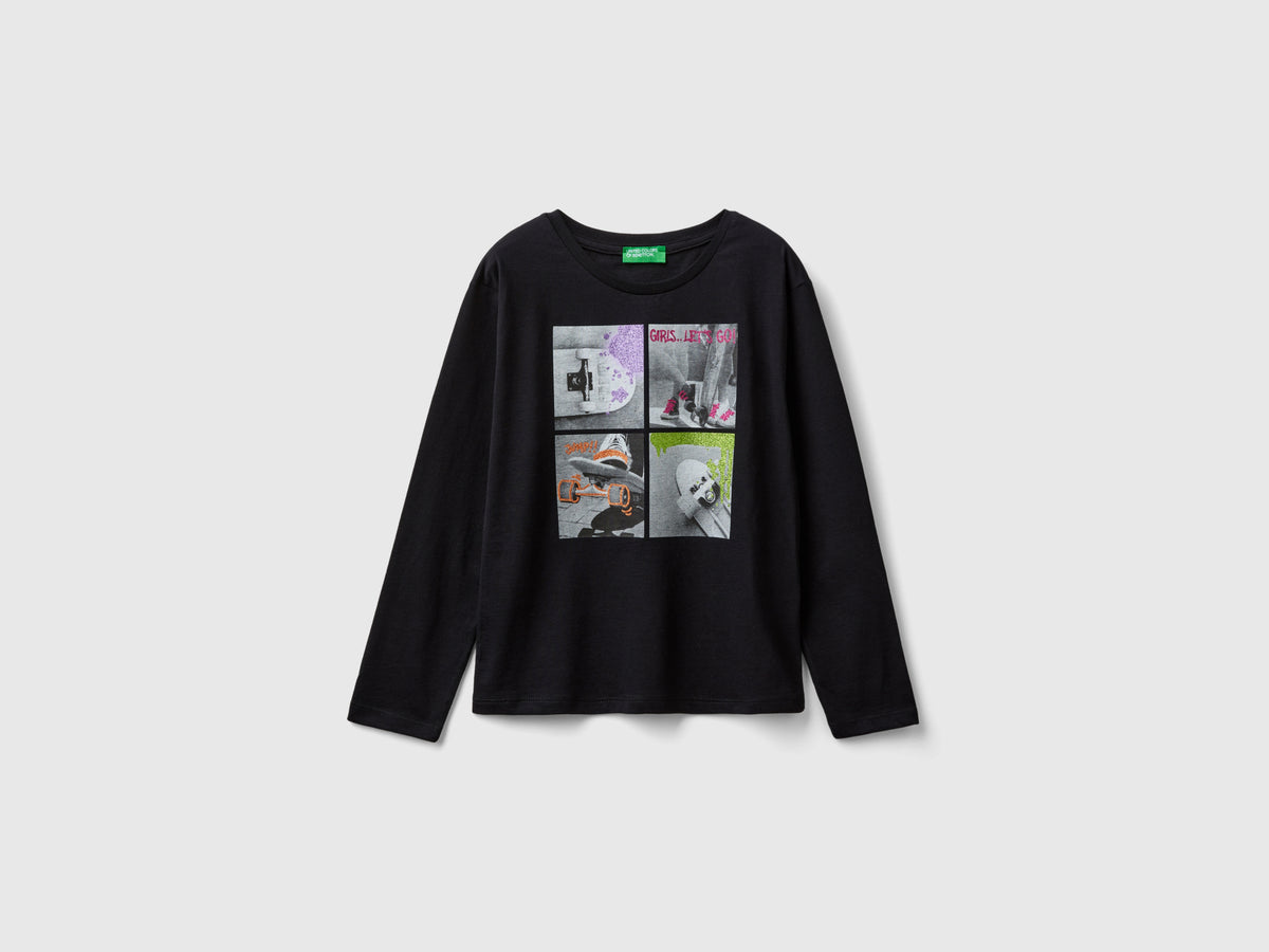 T-shirt com estampado fotografico e glitter - ucb_image_FS