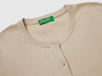 Beige cardigan in tricot cotton - ucb_image_DS1