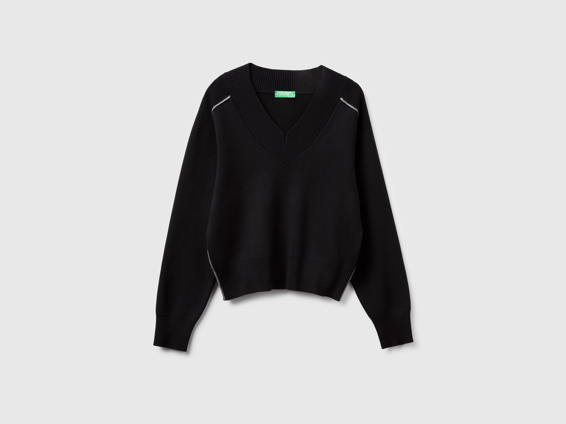 Camisola boxy fit com decote em V - ucb_image_FS