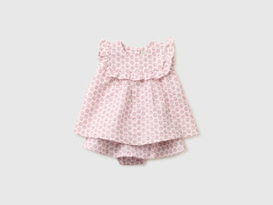 Ensemble en lin mélangé à motif floral