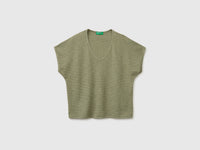 V-neck sweater in linen blend - ucb_image_FS