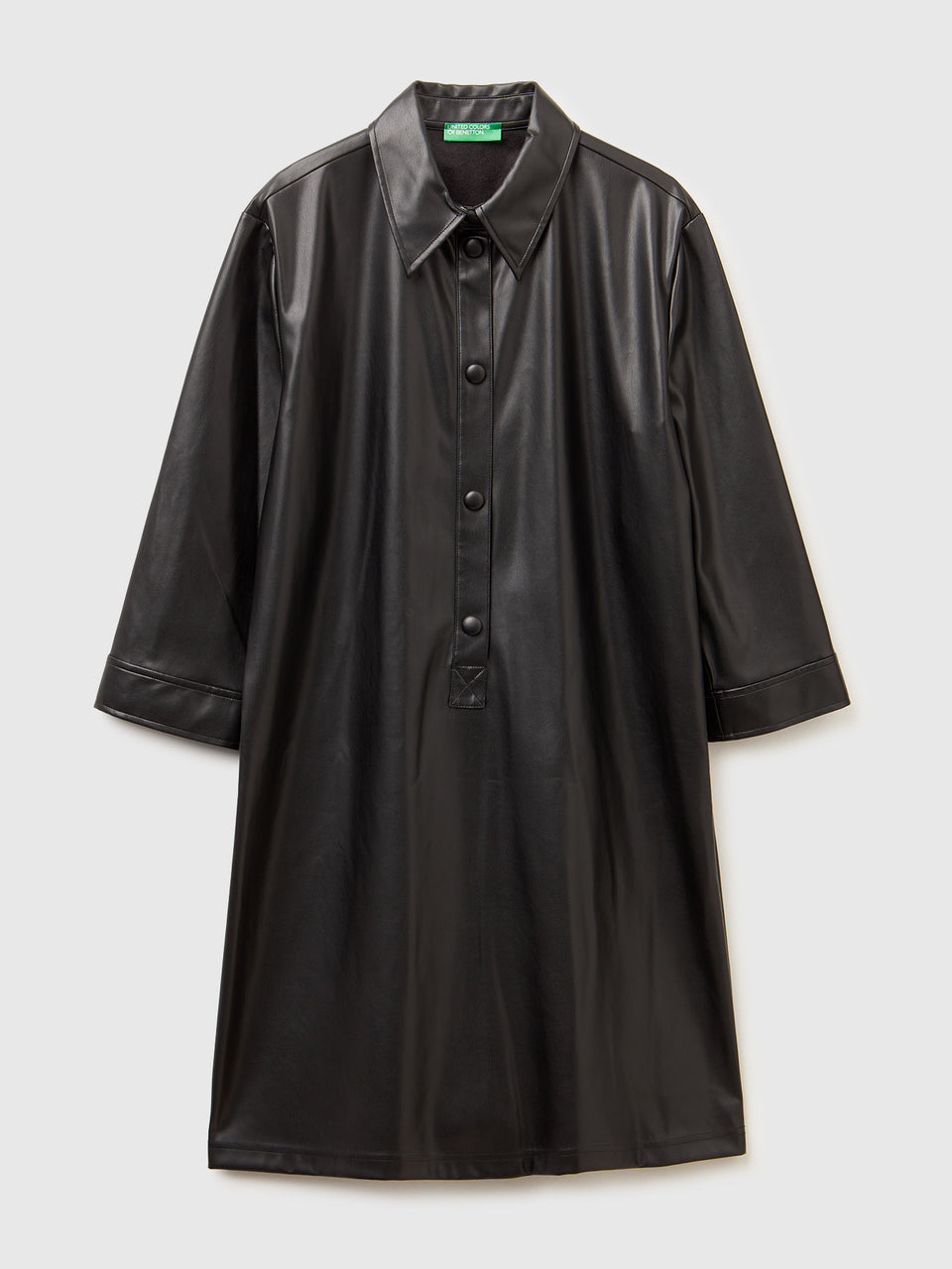 Vestido com gola em tecido efeito pele - ucb_image_FS