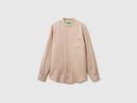 Pure linen shirt with mandarin collar - ucb_image_FS