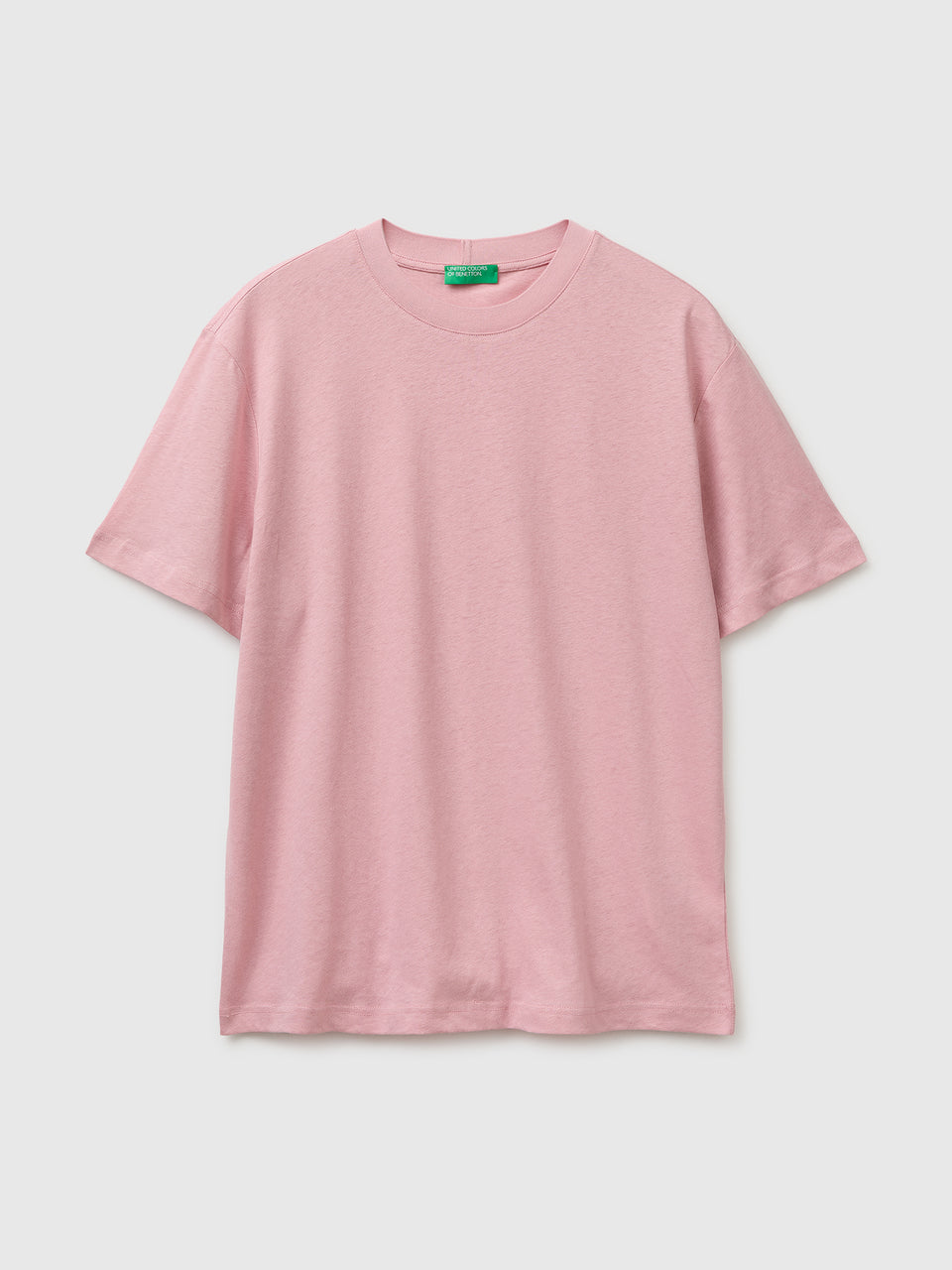 Crew neck T-shirt in linen blend - ucb_image_FS