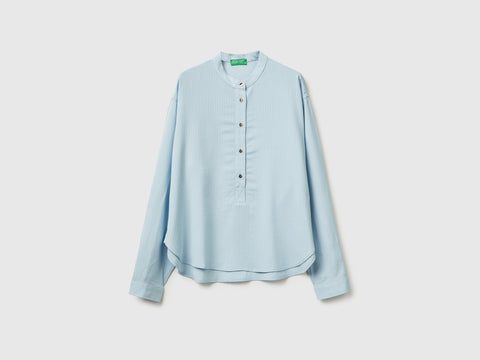 Striped blouse with mandarin collar - ucb_image_FS
