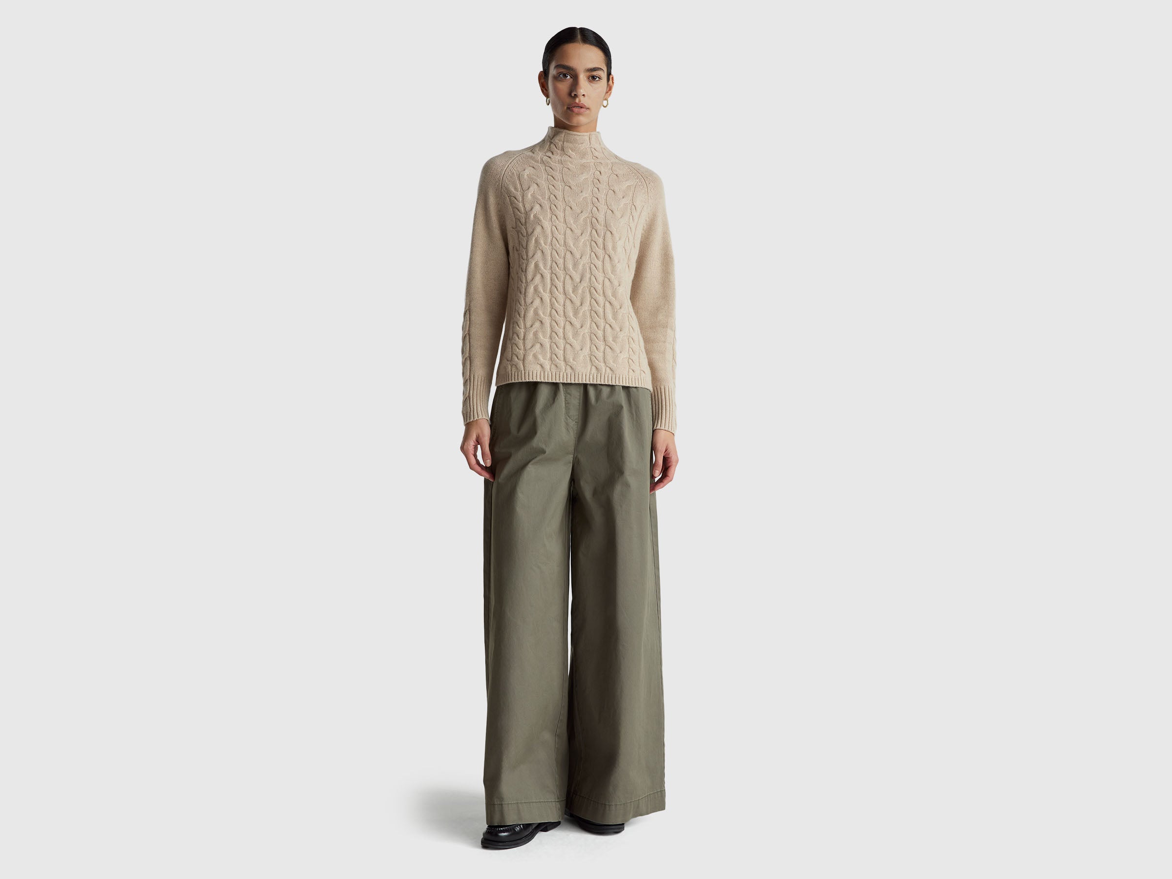 Camisola de gola alta em pura caxemira - ucb_image_FY