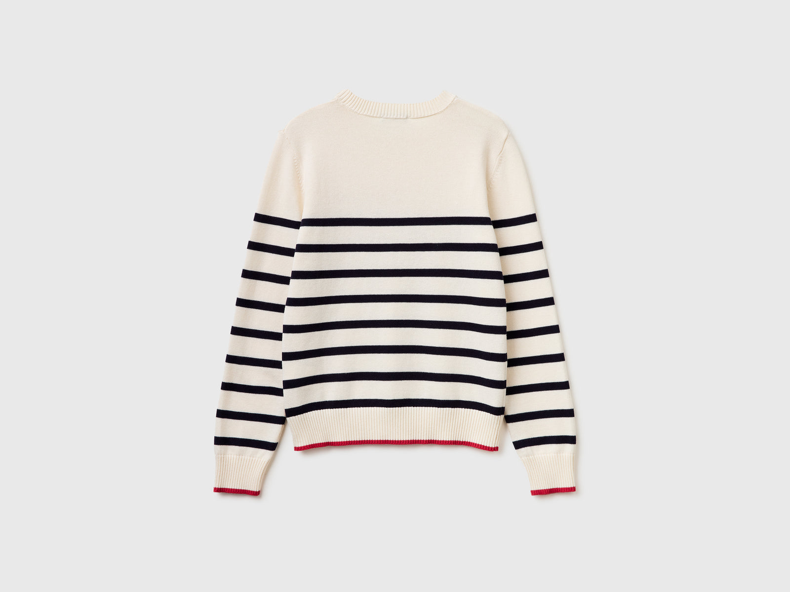 Striped sweater with embroidered writing - ucb_image_BS