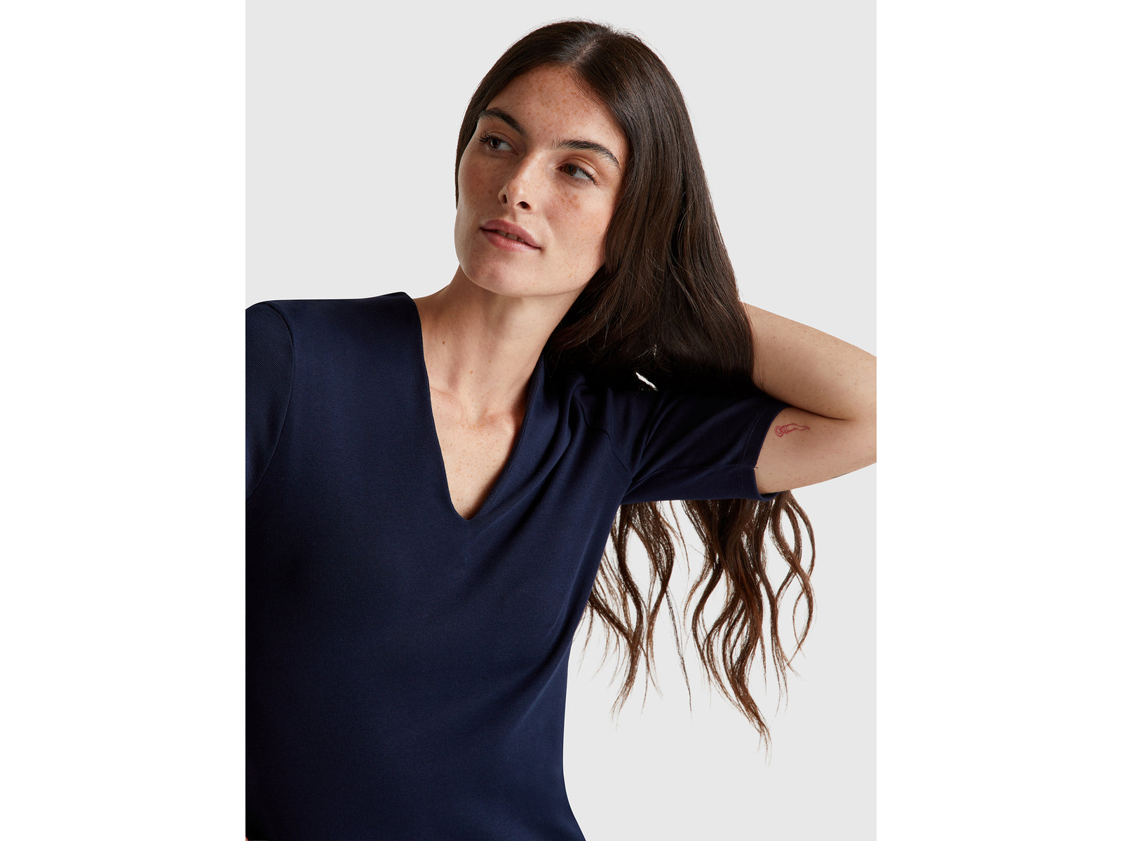 Slim fit t-shirt in long fiber cotton