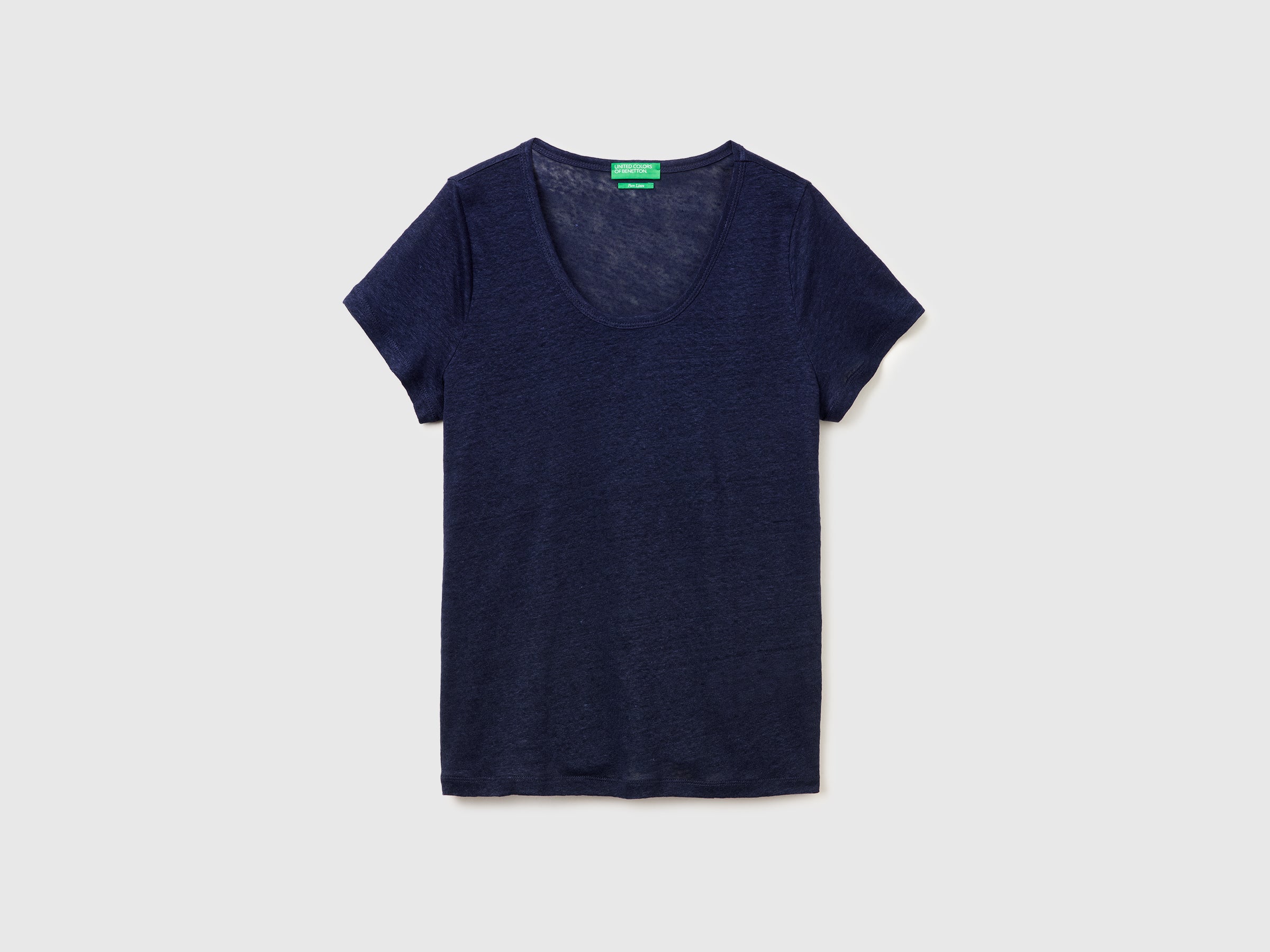 Round-neck T-shirt in pure linen - ucb_image_FS