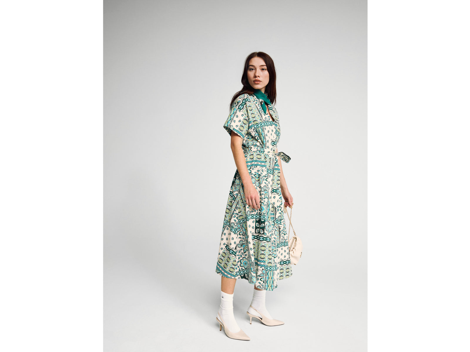 Vestido longuette com estampa bandana - ucb_image_B