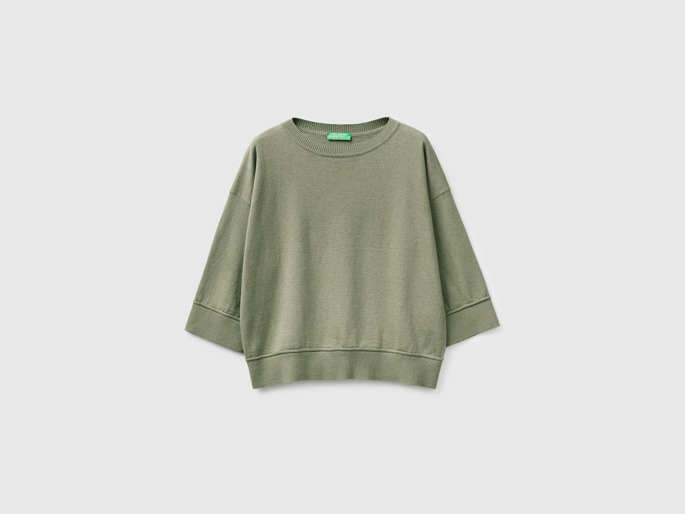 Camisola de gola redonda em algodão e lã - ucb_image_FS