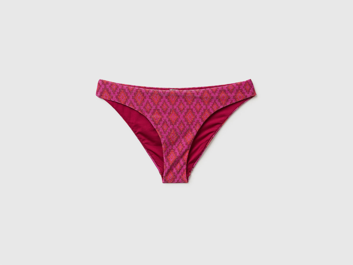 Cueca de biquíni com estampado étnico e lurex - ucb_image_FS