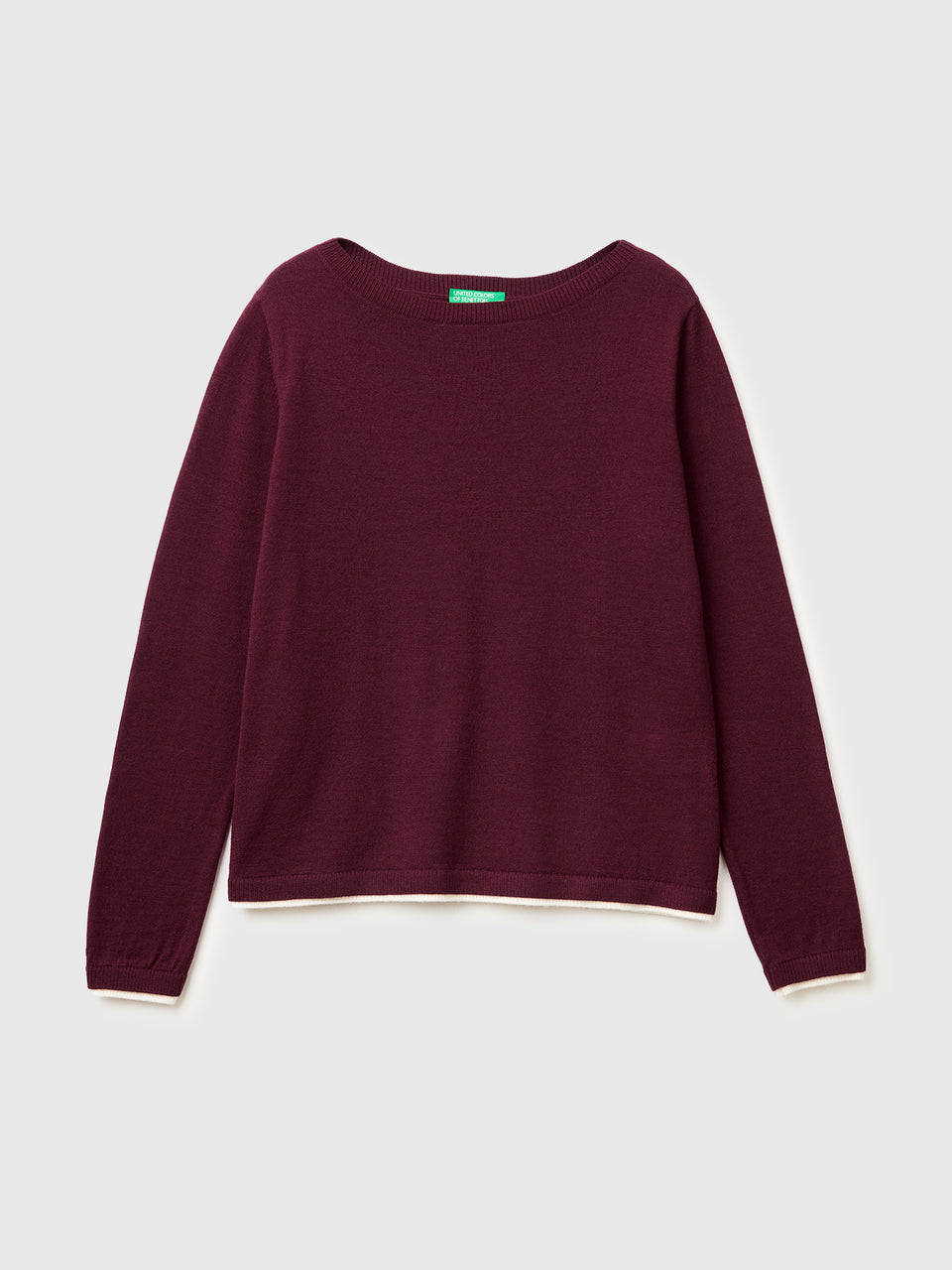 100% Merino wool boat neck sweater - ucb_image_FS