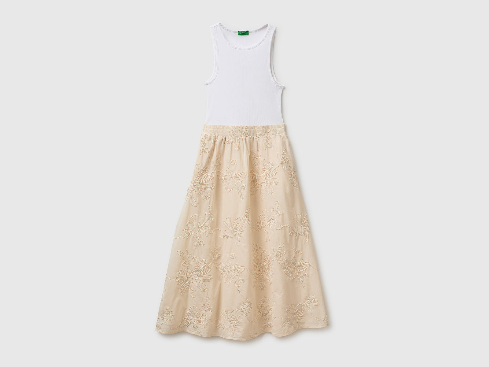 Midi dress with floral embroidery - ucb_image_FS