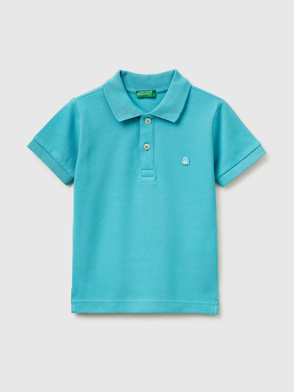 Short-sleeved polo in pure cotton - ucb_image_FS