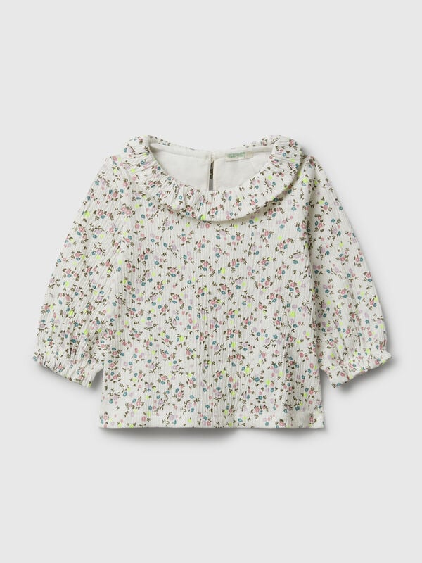 T-shirt fleuri avec col Naissancede